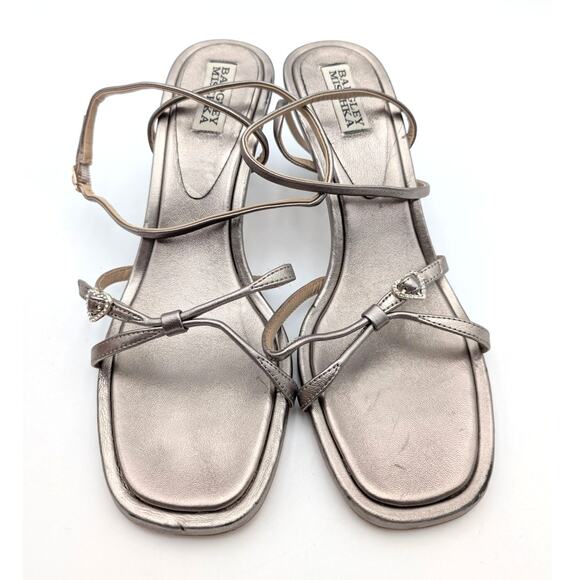 Badgley Mischka Brynna Metallic Strappy Sandals Light Bronze Size US9.5 EU40 - Picture 11 of 11